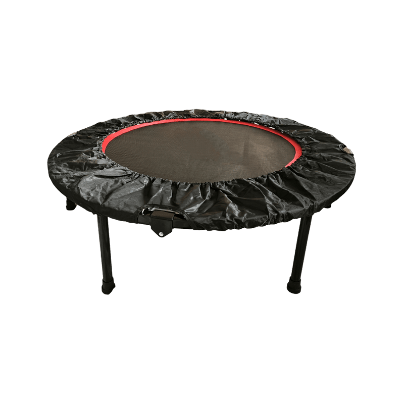 36 Zoll große, schwarze Federabdeckung, rundes Mini-Trampolin für den Innenbereich, leises Mini-Trampolin, Trainings- und Fitnesstrampolin für den Innenbereich