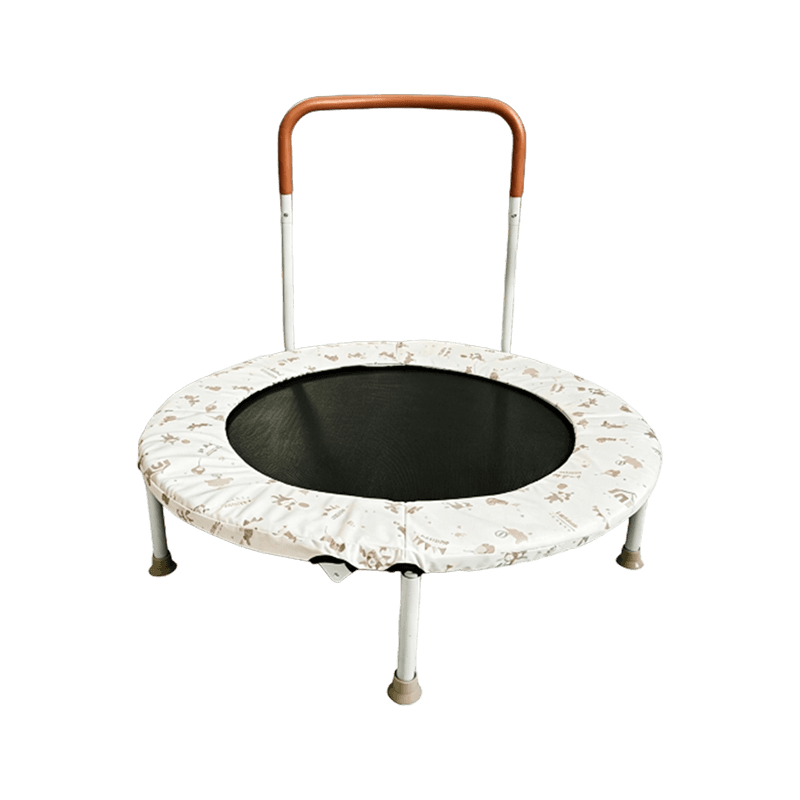 Klappbarer, verstellbarer Griff, runder Mini-Rebounder, Kinder-Tollders-Gürteltrampolin für Indoor-Fitnessübungen, ASTM-zertifiziert