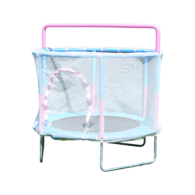 Multiplay-Zubehör 60 Zoll rundes, geschlossenes Trampolin für Kleinkinder, Geschenke für Jungen und Mädchen, 3 Jahre+